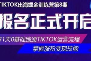 优联荟《TikTok出海掘金训练营》第8期培训视频