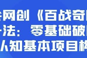 忠余网创《百战奇略》第一法：零基础破圈带你认知基本项目构成