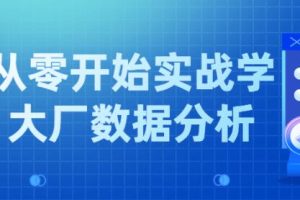 从零开始实战学《大厂数据分析》