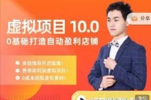 陆明明·虚拟项目特训班10.0，0基础打造自动盈利店铺 价值1580元
