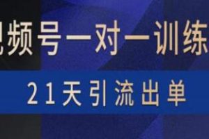 21天引流出单《视频号训练营》带货，涨粉，直播，游戏，四大变现新方向