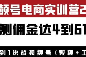 外面收费1900花爷×Alan×figo视频号电商实训营2.0：实测佣金达4到61万（教程+工具）