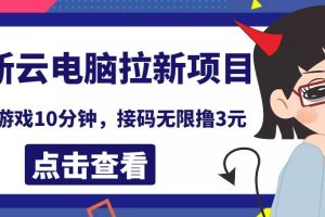 最新云电脑平台拉新撸3元项目，10分钟账号，可批量操作【详细视频教程】