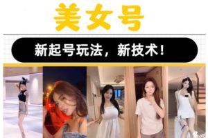 2023抖音快手短视频美女号课程制作玩法教程，美女号搬运新起号玩法，新技术（素材+教程）