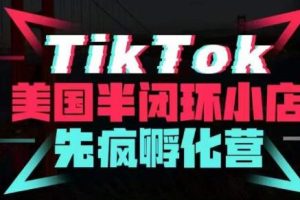 疯人院·TikTok美国半闭环小店孵化营，抢占TikTok美国蓝海市场，开店、运营、带货、投流全实操