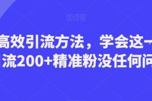 B站高效引流方法，学会这一招，日引流200+精准粉没任何问题【揭秘】