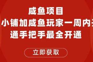 闲鱼项目鱼小铺加闲鱼玩家认证一周内开通，手把手最全开通