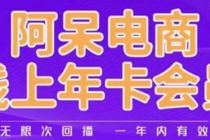 阿呆电商线上年会员，阿呆电商干货分享（更新中）