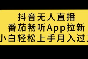 抖音无人直播，番茄畅听APP拉新，小白轻松上手月入过万