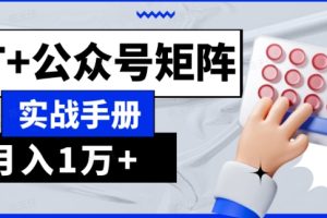 AI流量主系统课程基础版1.0，GPT+公众号矩阵实战手册【揭秘】